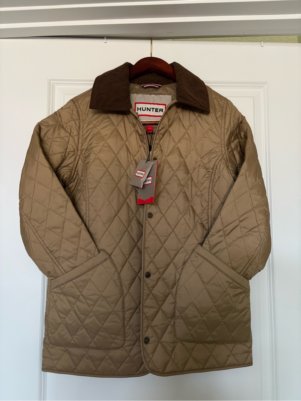 NWT Hunter Rachel Quilted Barn Jacket British Tan S